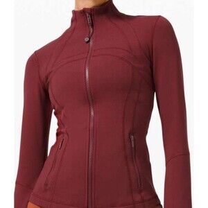 Lululemon Define Women's Red Melot Full Zip Athletic Jacket Size 8 with Pockets